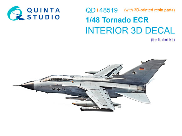 1/48 Quinta Studio Tornado ECR 3D-Printed Interior (for Italeri kit) (with 3D-printed resin parts) QD+ 48519