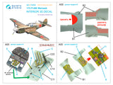 1/72 QUINTA STUDIO P-40E 3D-Printed Interior (for Academy/Modelist) (with 3D-printed resin parts)  QD+ 72054