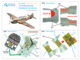 1/72 QUINTA STUDIO P-40E 3D-Printed Interior (for Academy/Modelist) (with 3D-printed resin parts)  QD+ 72054