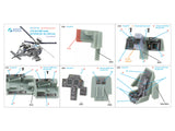 1/72 Quinta Studio AH-64D early 3D-Printed Interior (Academy)(with 3D-printed resin part) QD+72152