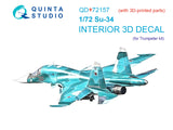 1/72 Quinta Studio Su-34 3D-Printed Interior w/3D Printed Parts (Trumpeter) QD+ 72157