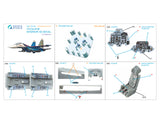 1/72 Quinta Studio Su-27UB 3D-Printed Interior (with 3D-printed resin part) (for Trumpeter kit) QD+72178