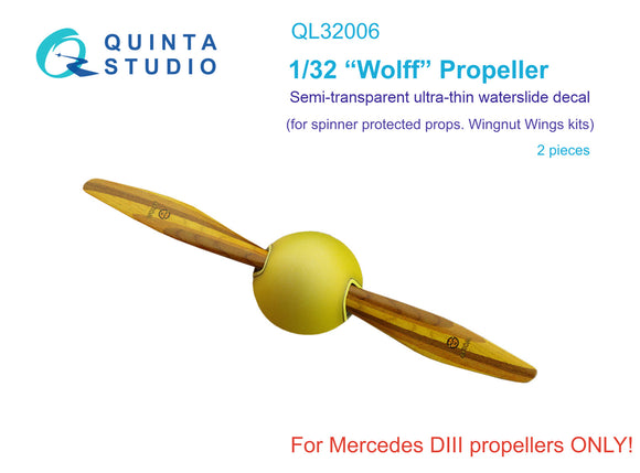 1/32 Quinta Studio Wolff Propeller Decals (WNW) QL-32006