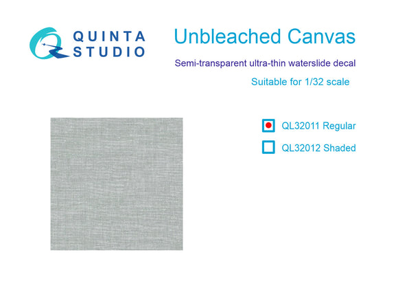 1/32 Quinta Studio Unbleached Canvas, Regular, Semi Transparent Decals QL-32011