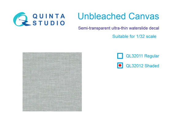 1/32 Quinta Studio Unbleached Canvas, Shaded, Semi Transparent Decals QL-32012