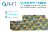 1/32 Quinta Studio German WWI 4-Colour Lozenge (lower surface) Decals QL-32017