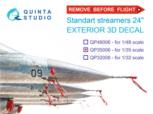 1/35 Quinta "Remove Before Flight" standard external streamer 24", 20 Pcs QP35006
