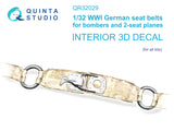 1/32 Quinta Studio WWI German seats Belts for bombers (All Kits) QR32029