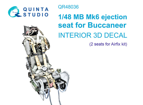 1/48 Quinta Studio MB Mk 6 ejection seat for Buccaneer (Airfix), 2 pcs QR48036
