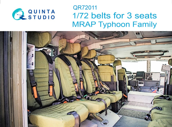 1/72 Quinta Studio MRAP Typhoon Family belts, for  3 seats (for all kits) QR72011