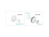 1/48 Quinta Studio Ka-52 Wheels with separate hubs and weighted tires (Zvezda) (3D-printed resin parts) QT 48024