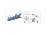 1/48 Quinta Studio LaGG-3, MiG-3, La-5/La-7/La-9, Yak-7/Yak-9, I-185/250 Wheels (longitudinal tread) (all kits) QT48063