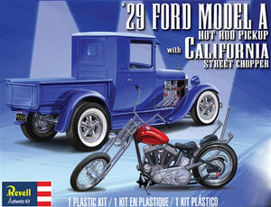 1/25 Revell 1929 Ford Model A Hot Rod Pickup Truck w/California Street Chopper 85-4565 NEW RELEASE!