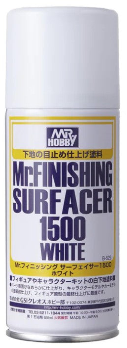 Gunze MR. Hobby B529 Mr Finishing Surfacer 1500 White Ultra Fine Primer Spray 68ml