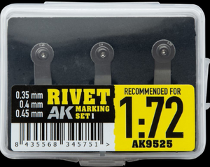 AK Interactive Rivet Marking Set 1 (Recommended for 1/72) SKU: AK-9525