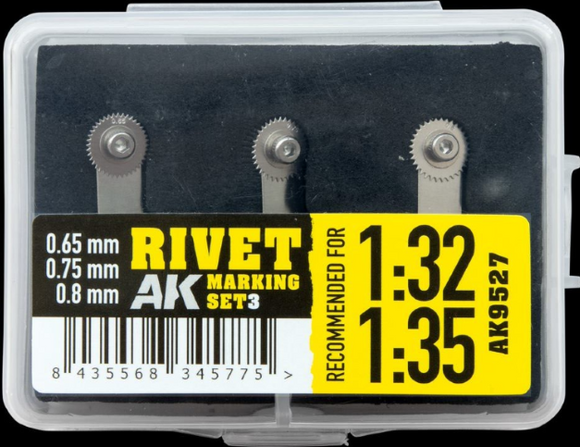 AK Interactive Rivet Marking Set 3 (Recommended for 1/32-1/35) SKU: AK-9527