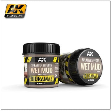 AK Interactive Diorama Series: Splatter Effects Wet Mud Acrylic 100ml Bottle AK8026