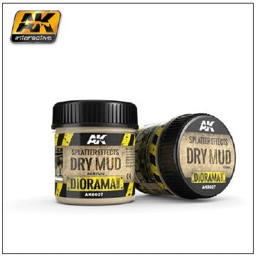 AK Interactive Diorama Series: Splatter Effects Dry Mud Acrylic 100ml Bottle AK8027