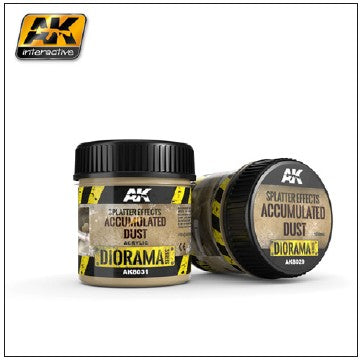 AK Interactive Diorama Series: Splatter Effects Accumulated Dust Acrylic 100ml Bottle AK8031