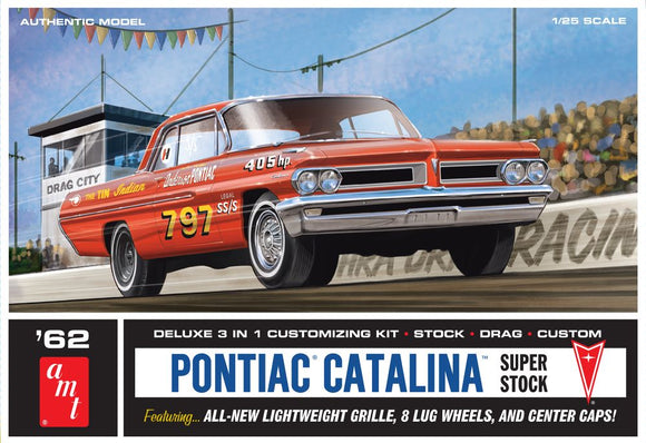 1/25 AMT 1/25 1962 Pontiac Catalina Super Stock Race Car (3 in 1) 1392