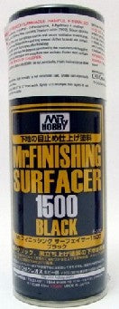 Gunze MR. Hobby B526 Mr Finishing Surfacer 1500 Black Ultra Fine Primer Spray 68ml