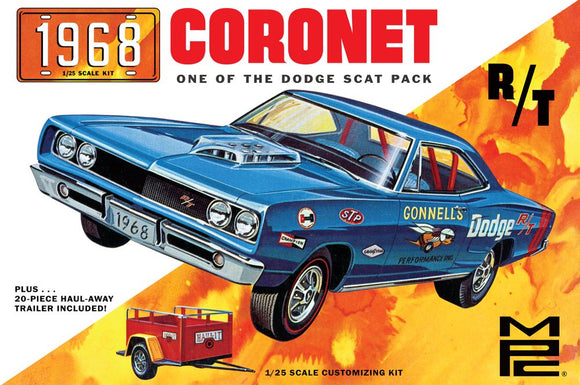 1/25 MPC / R2 MPC 1968 DODGE CORONET HARDTOP W/TRAILER (975) NEW!