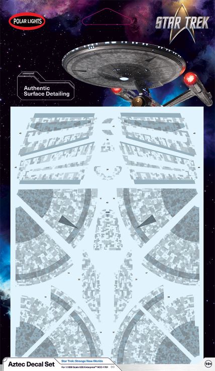 1/1000 Star Trek Strange New Worlds USS Enterprise NCC1701 Aztec Decal Set