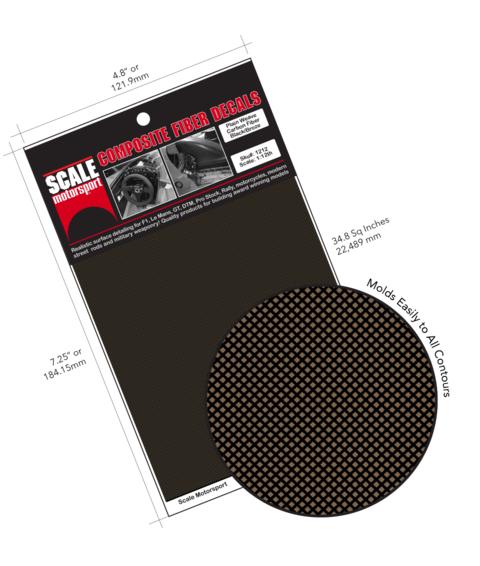 1/24 Scale Motorsport Comp. Carbon Kevlar Plain Weave 1224