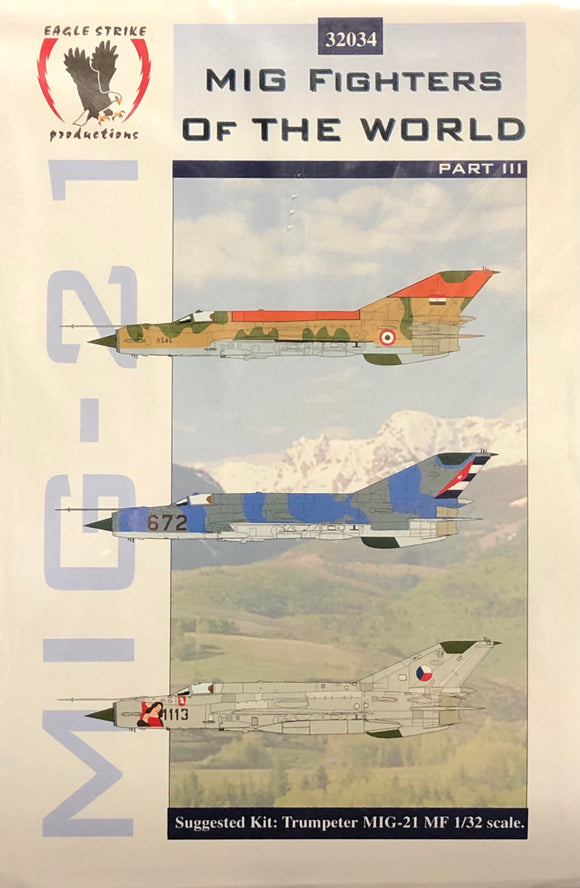 1/32 Eagle Strike Decals MiG Fighters of the World Part III 32034