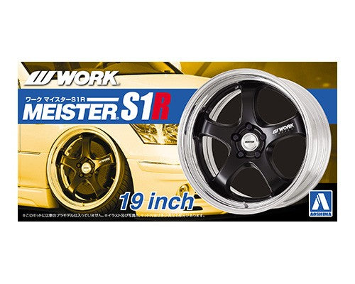 1/24 Aoshima WORK MEISTER S1R 19inch Wheels & Tires 05245