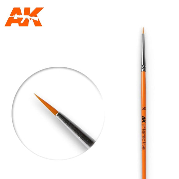 AK Interactive Round Brush 5/0 Synthetic AK-600