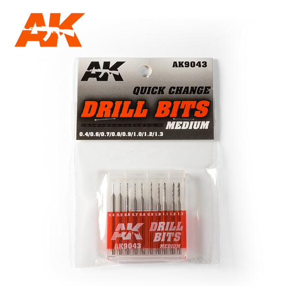 AK Interactive Drill Bit Set (0.4mm to 1.3mm) AK 9043