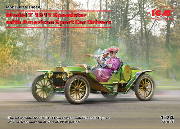 1/24 ICM Model T 1913 Speedster with American Sport Car Drivers