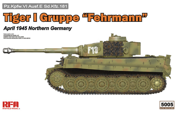 1/35 RyeField Model Tiger I Gruppe Fehrmann Field Model 5005