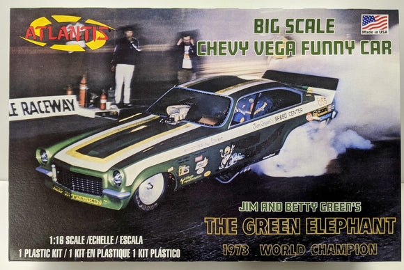 1/16 Atlantis Green Elephant Chevy Vega Funny Car (formerly Revell)