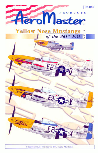 1/32 AeroMaster Decals Yellow Nose Mustangs of the 361st F.G Part I 32-015