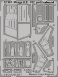 1/32 Eduard Mirage III E PE cockpit set for Italeri or Revell 32907