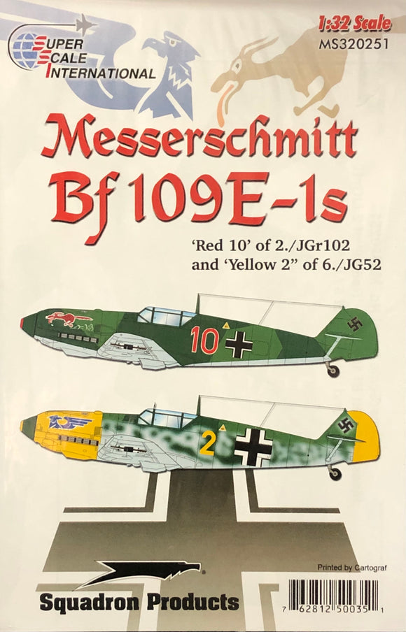 1/32 SuperScale Decals Messerschmitt Bf 109 E-1s SSI320251