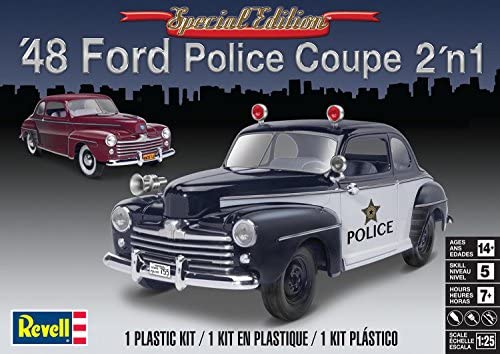 1/25 Revell Monogram 1948 Ford Police Coupe 2 in 1 #85-4318 Used, sealed