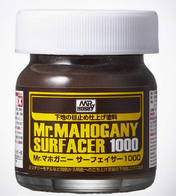 Gunze MR. Hobby SF290 Mr Finishing Surfacer Mahogany (red/brown) 1500 Ultra Fine Primer Bottle 40ml