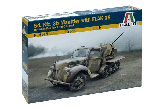 1/35 Italeri Kfz.3b Maultier Truck with FLAK 38 6519