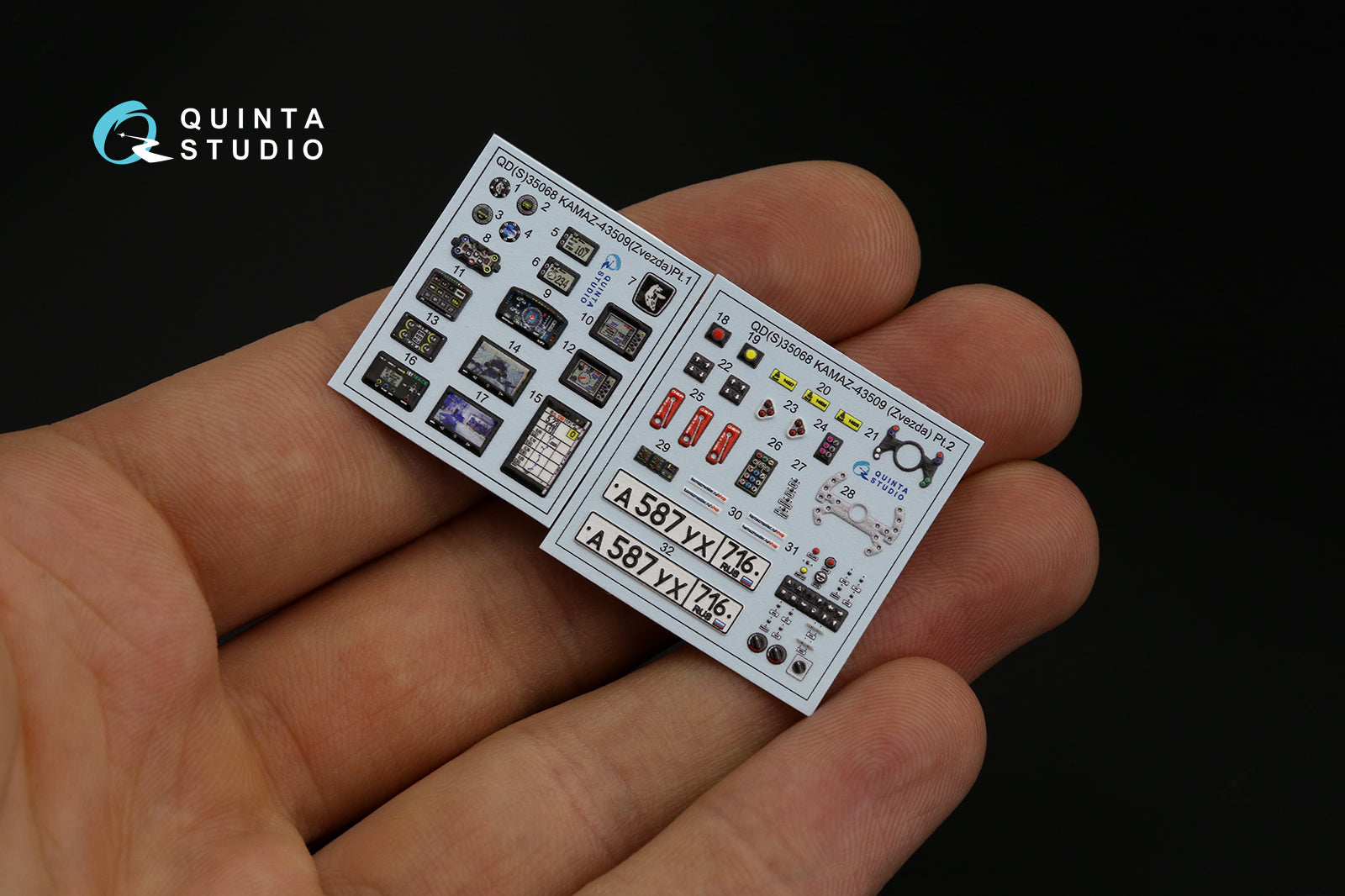 1/35 Quinta Studio KAMAZ-43509 truck 3D-Printed Interior