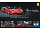 1/24 TAMIYA Enzo Ferrari Car w/Carbon Pattern Decals (Molded in Red)