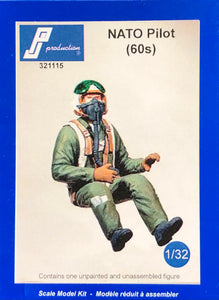 1/32 PJ Production Resin Nato Pilot Figure 1960's