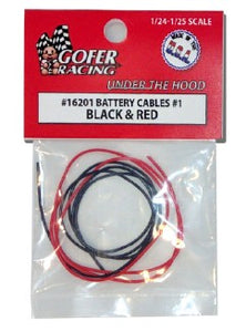1/24-1/25 Battery Cables Black & Red