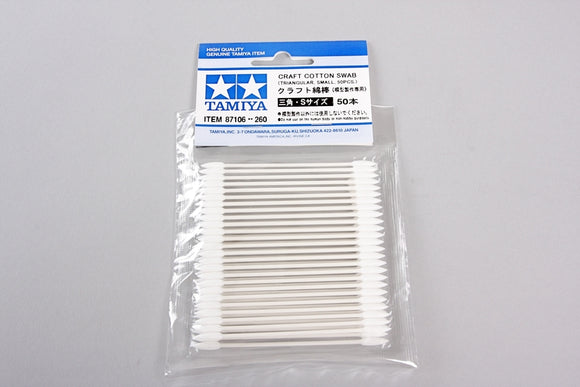 Tamiya CRAFT COTTON SWAB Triangular / Small 50Pcs,  87106