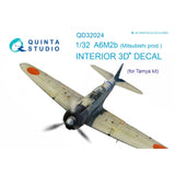 1/32 Quinta A6M2b (Mitsubishi prod.) 3D-Printed Interior (for Tamiya kit) 32024
