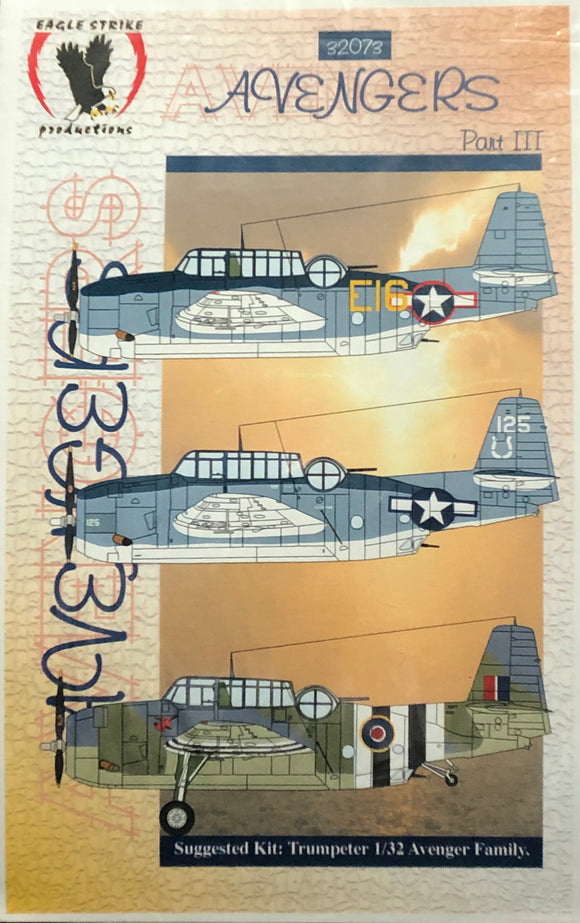 1/32 Eagle Strike Decals TBM TBF Avenger Pt 3 32073