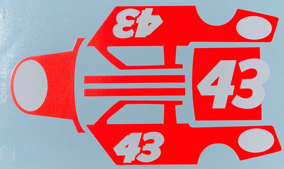 1/25 Salvinos JR Vermilion #1 Decal Sheet for Richard Petty 1981 Buick Regal