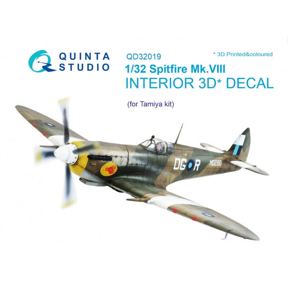 1/32 Quinta Spitfire Mk.VIII 3D-Printed & coloured Interior (for Tamiya kit) 32019